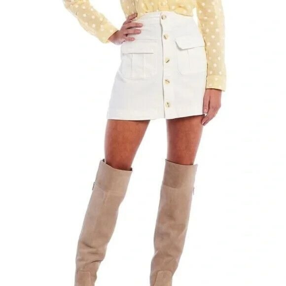 NWTs A-Line Utility Mini Skirt Size M Juniors Dillards Copper Key - Picture 7 of 12